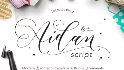 Aidan Romantic Script Font