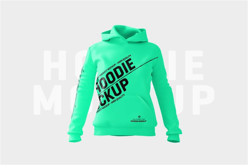 Free Front and Back Hoodie Mockup PSD