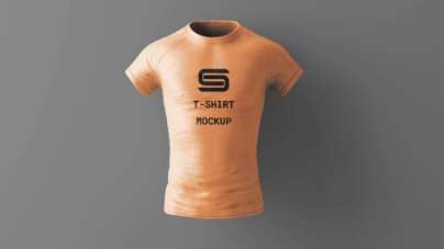 Free Short Sleeve Men’s T-Shirt Mockups PSD