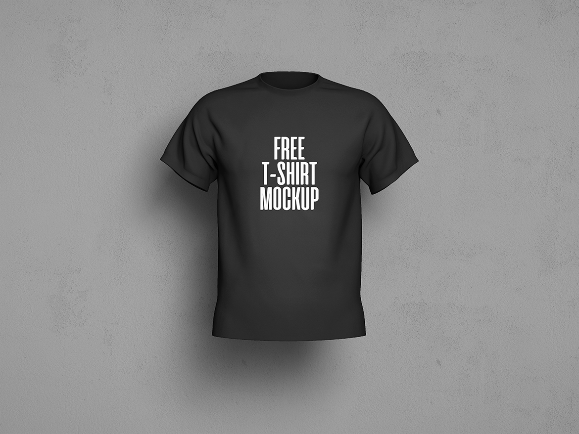 Free Short Sleeve T-Shirt Mockup PSD