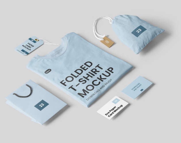 Free T-Shirt and Bag Mockups PSD