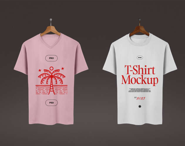 Free Two T-Shirt’s Mockup PSD