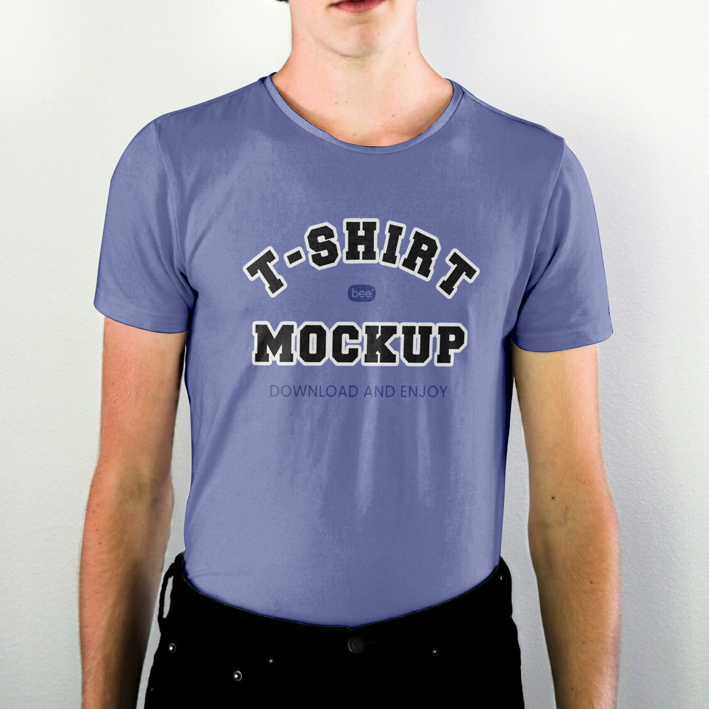 Man Front T-Shirt Mockup PSD